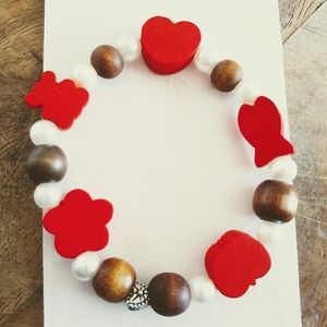 Wood Beads Stretch Bracelet